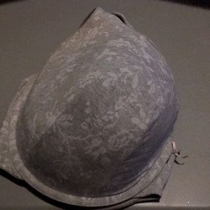 Gray with floral print bra.